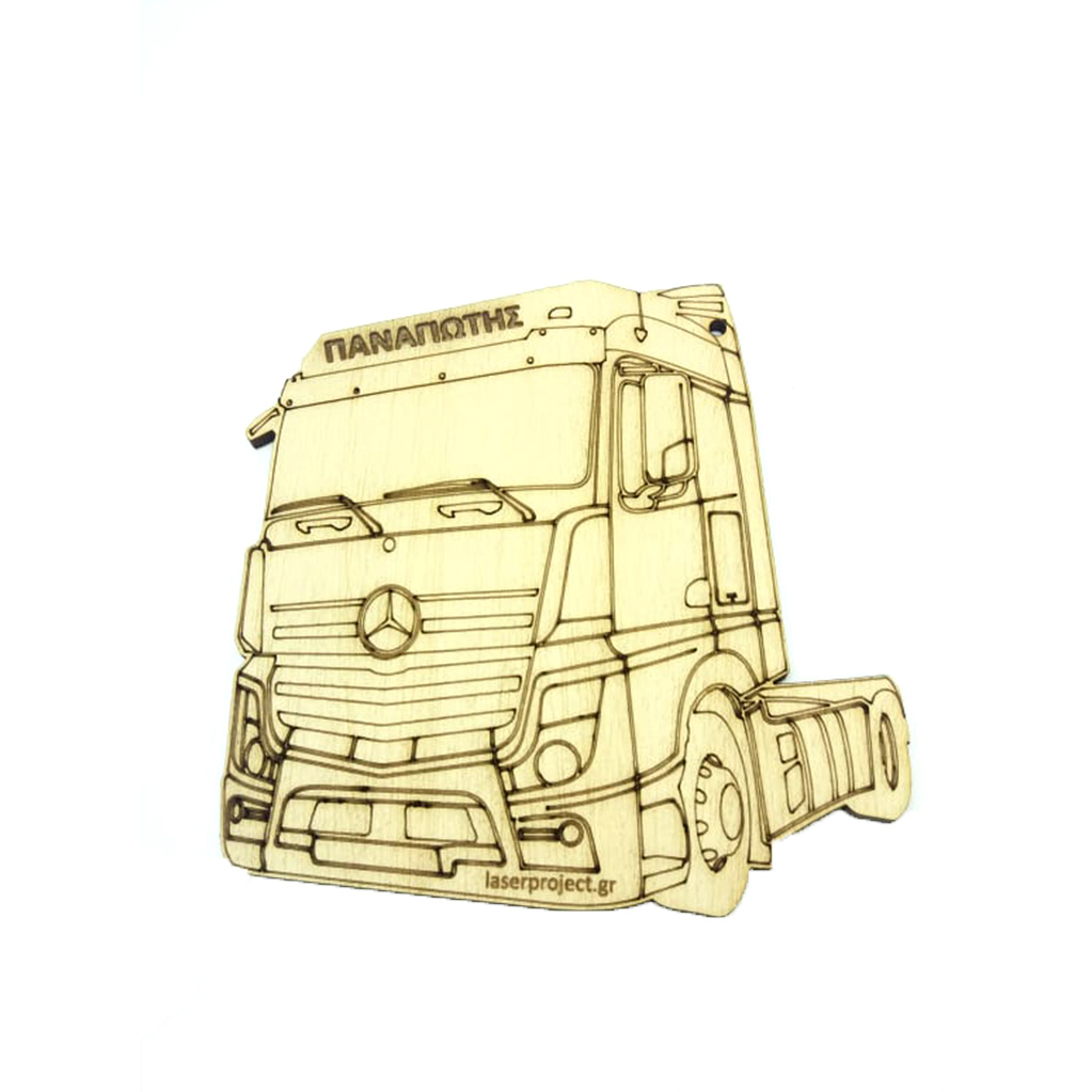 ξυλινο προσκλητηριο φορτηγο Mercentes